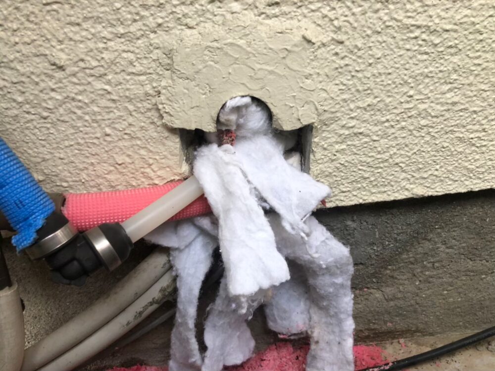 イタチによる被害　O様邸　駆除実績